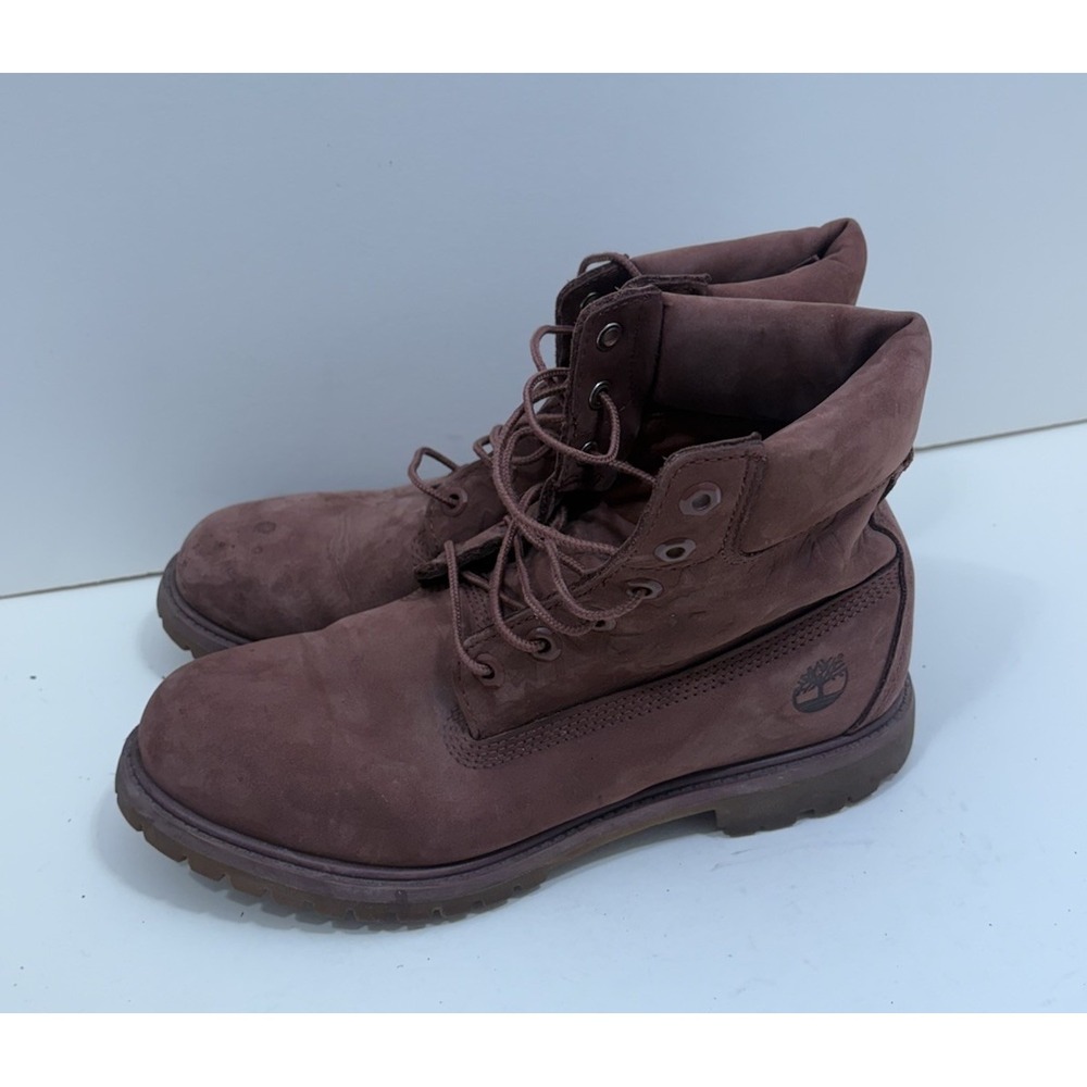 Timberland Nubuck Leather Boots Magenta Size 9.5